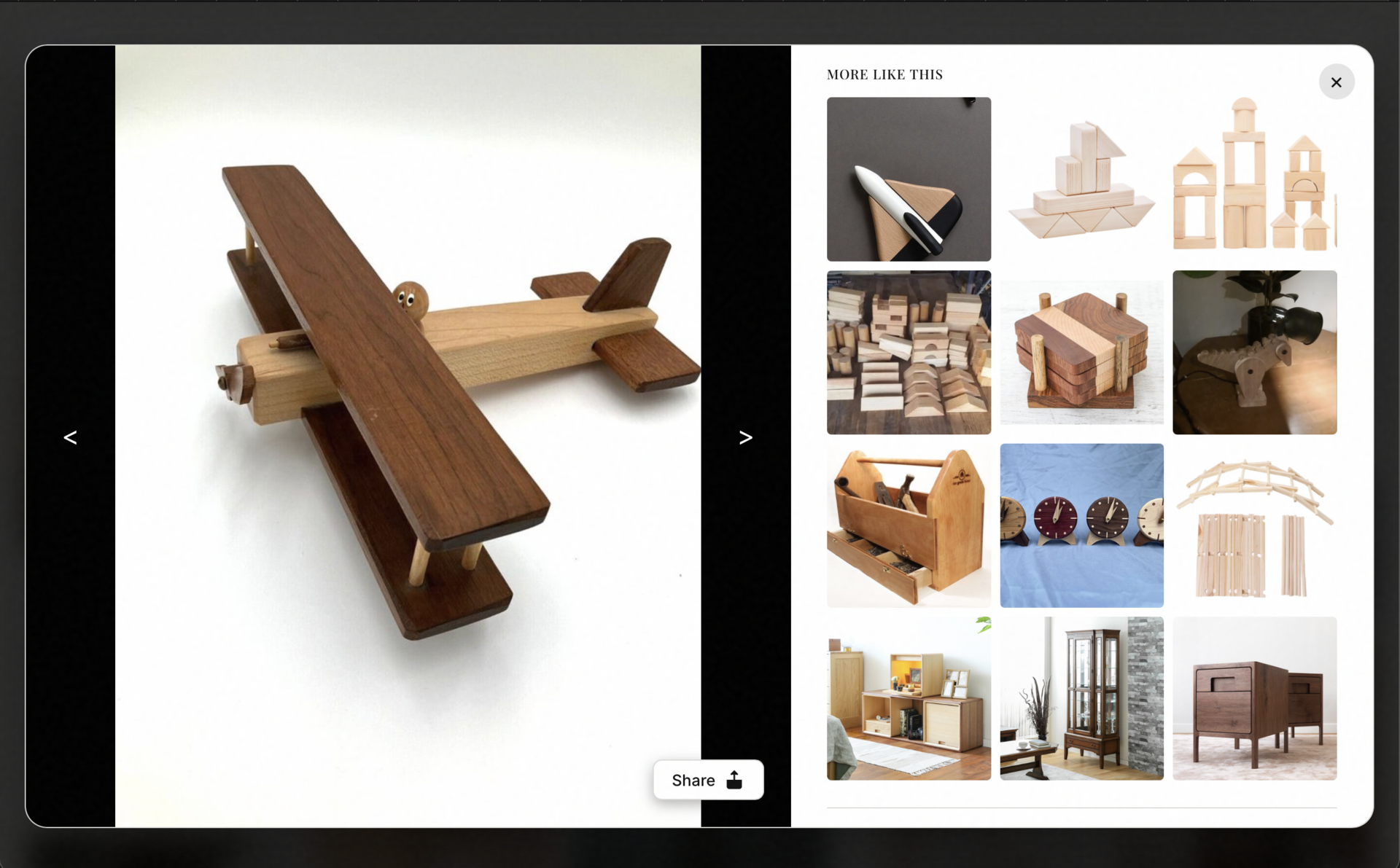 Visual similarity search showing related images from the collection